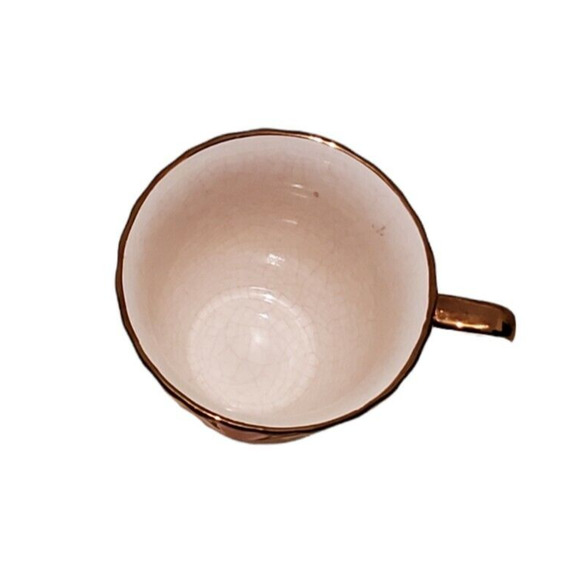 Grays Pottery Demitasse Cup Saucer Floral Flowers Gold Trim Hand Painted England - Picture 3 of 6